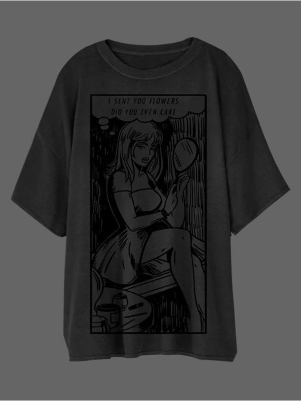 Authentic Rare Billie Eilish “I Sent You Flowers” Graphic T-Shirt Size L/XL